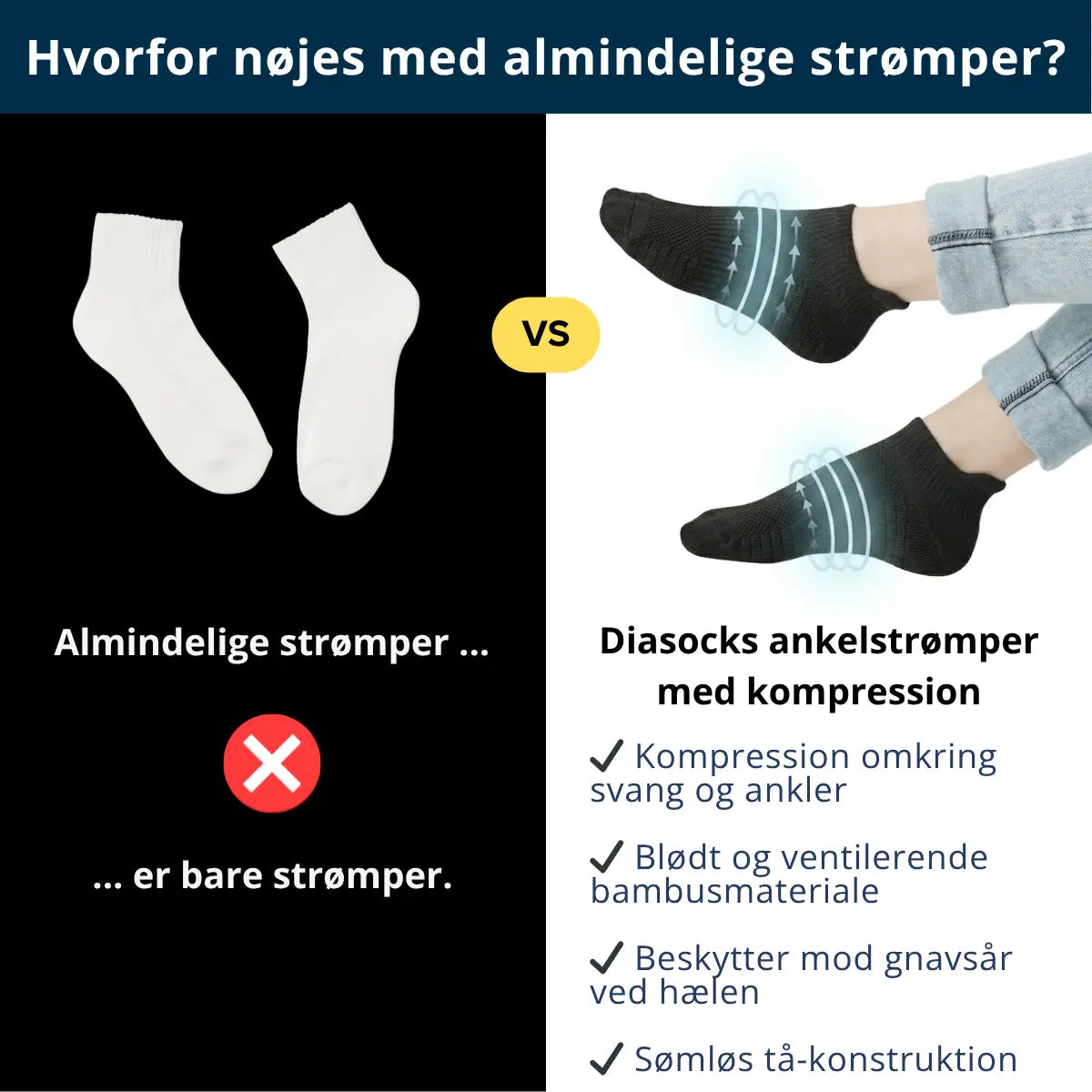 Knöchelstützende Socken