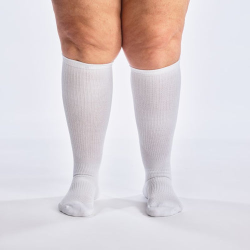 Brede støttestrømper 12-15 mmHg